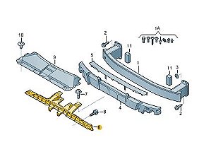 Suporte Guia Parachoque Frontal Audi Q3 2013 2014 8U0853692A