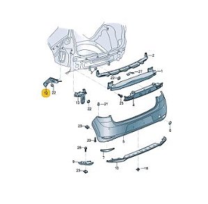 GUIA PARACHOQUE TRASIEIRO GOLF 5GM807394