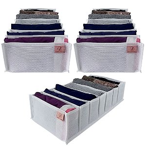 KIT 3 Colmeias para calças leggings em TNT Branca - M (7 nichos)