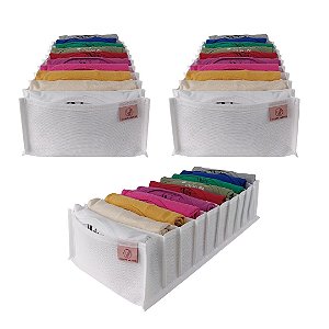 KIT 3 Colmeias para blusinhas adulto e camisetas infantis em TNT Branca - M (10 nichos)