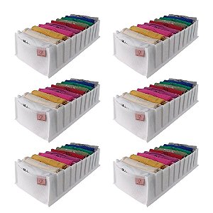 KIT 6 Colmeias para blusinhas adulto e camisetas infantis em TNT Branca - M (10 nichos)