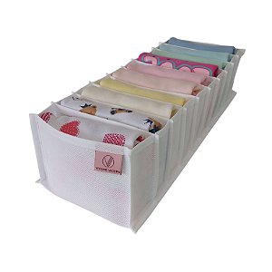 Colmeia para body baby e cueca box adulto em TNT Branca - P (10 nichos)
