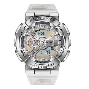 Relógio masculino sanda 9004 (STEEL)