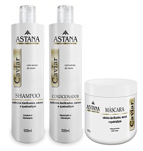 Kit hidratação caviar Astana Profissional 500 ml