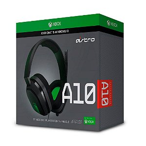 Headset Astro Gaming A10 - PlayStation, Nintendo Switch, PC, Xbox - Preto/Verde