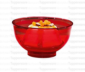 TUPPERWARE TACINHA CRISTAL 250ML VERMELHA