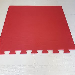 Tatame Vermelho 1,04m X 1,06m X 10mm + 3 Bordas de Brinde