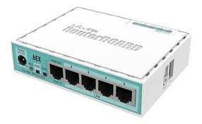 Roteador MikroTik RouterBOARD hEX RB750Gr3 branco e azul-turquesa 100V/240V