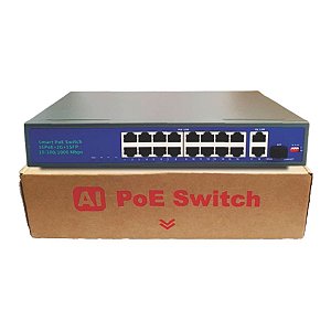 Switch 16 Portas Poe 250w Gigabit +2ge +1sfp F1621GBL-A Hiso