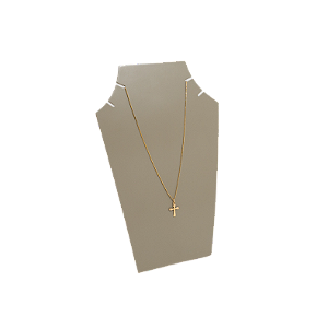 Colar Pingente Cruz  Lisa - 45cm - Banhado a Ouro | Prata