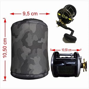 Capa para Carretilha Marine Black Max 50 Perfil Alto