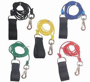 Salva Vara 1,50m com Elástico 3mm - Mosquetão Metal e Velcro