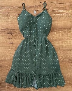 Vestido viscose curto poá