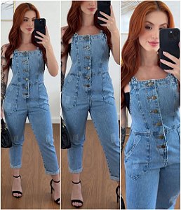 Jardineira jeans