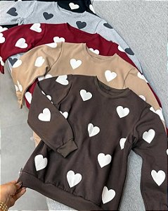 Blusa moletom coração