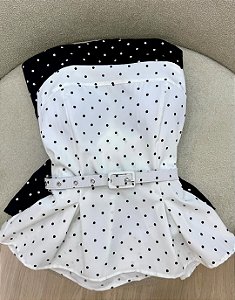 Blusa Peplum Poá