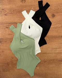 Body canelado cruzado