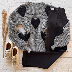 Blusa Tricot coração