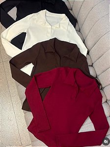 Blusa Polo Canelada