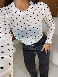 Blusa tule Poá