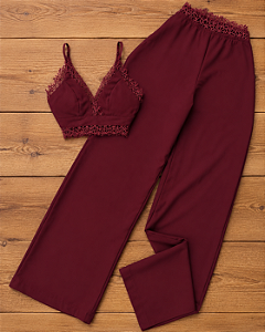 Conjunto Renda Ciara marsala
