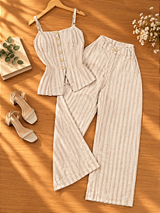 Conjunto listrado Aline