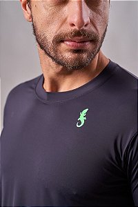 Camiseta Esportiva Masculina Dry Fit com proteção UV+ Black - Kupaa