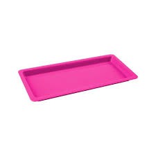 Bandeja Plast. Autoclavavel Pink Tiffany Tam.M 23,7x13,8x1,4cmNova Ogp