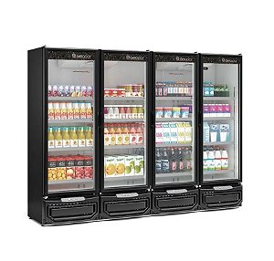 Refrigerador Vertical Conveniência 4 Portas GCVR 1950 PR Gelopar