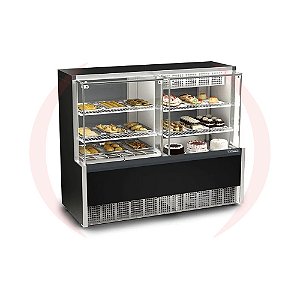 Vitrine Refrigerada Estufa Salgados Vitrine Quente Fria Ar Forçado GQEA 140 RPR 220v Gelopar