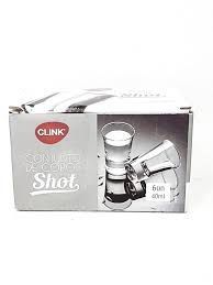 Conjunto de copos shot com 6 unidades Clink