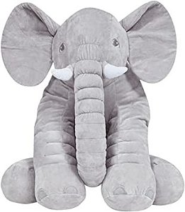 7561 - ALMOFADA ELEFANTE GIGANTE - CINZA