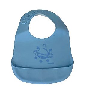 BABADOR DE SILICONE MASC PIMPOLHO AZUL/PLANETA