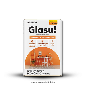 Tinta Acrílica Pintura Essencial Branco Fosco 18L Glasu