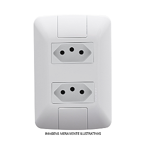 Aria 4x2 Tomada Dupla 20A 250V Branco Tramontina