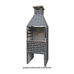 Churrasqueira de Concreto 75cm Cor HD Chumbo
