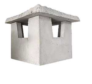 Chapéu + Castelo de Concreto 30x30 Para Churrasqueira de Concreto