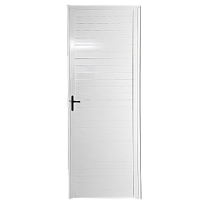 Porta Em Alumínio Lambril 0,80 x 2,10 (m) Branca Direita Reli
