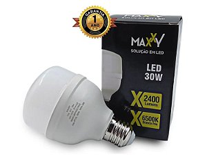 Lâmpada LED 6500K Branca 30W Bulbo Maxxy