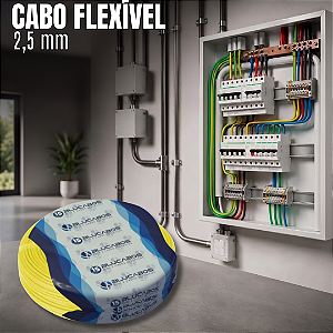 Cabo Flexível 2,5 mm 100 m Amarelo Blucabos