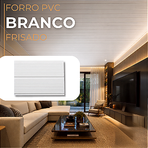 Forro PVC 6 mm 20 cm Branco Frisado 6 m Fortplast