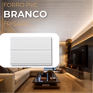 Forro PVC 6 mm 20 cm Branco Frisado 6 m Fortplast