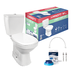 Combo Vaso Sanitário/Caixa Acoplada/Acessórios Loren One Branco LORENZETTI