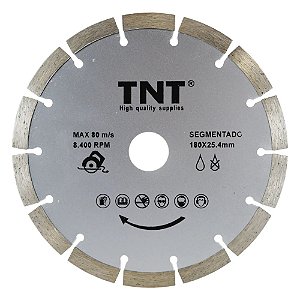 Disco Diamantado Segmentado 180mm TNT