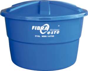 Caixa D'água 310L Azul Plast. Polietileno FibraOeste