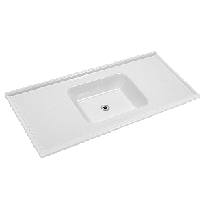 Pia De Cozinha De Mármore Sintético 1,20m Cor Travertino TR Rorato