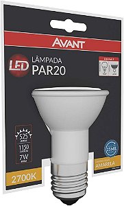 lampada led par20 3000k 7w e27 avant