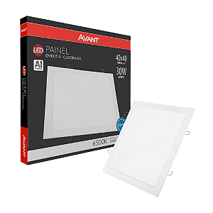 Painel Led Quadrado Embutir 30w BR 6k 40x40  AVANT