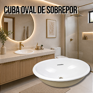 Cuba Oval de Sobrepor Branca Lorenzetti
