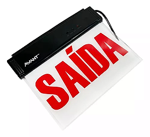 Placa de Emergência SAÍDA 1w VM 1 Lado 356x200mm PT  AVANT